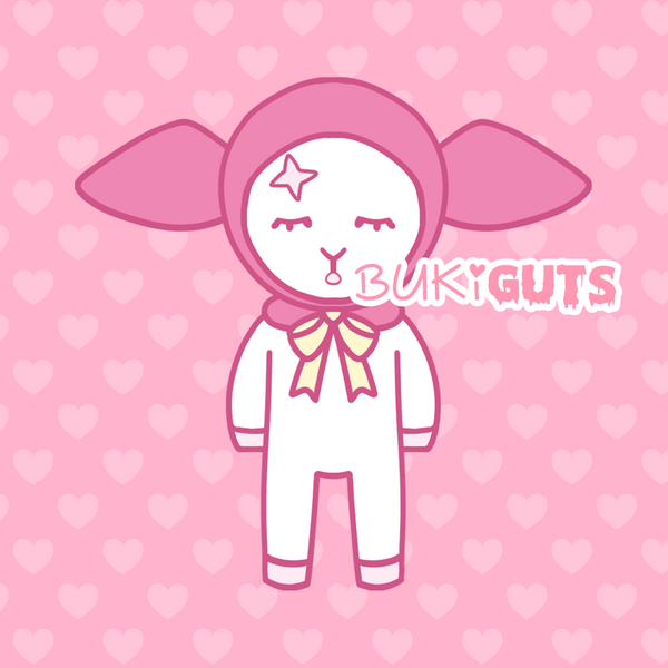 Pink Lamb Friend Sticker