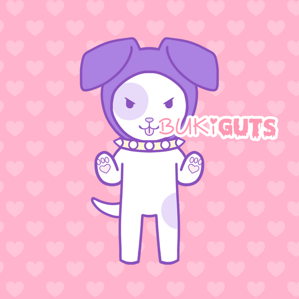 Purple Puppy Friend Sticker