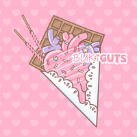 Heart Waffle Cone Sticker