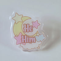 "He/Him Pronouns" Acrylic Pin