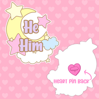 "He/Him Pronouns" Acrylic Pin